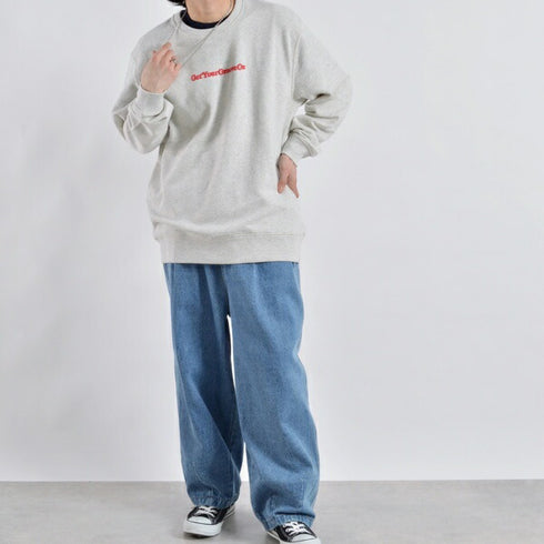 【MODISH GAZE】裏毛スウェット ハートロゴ発泡プリント