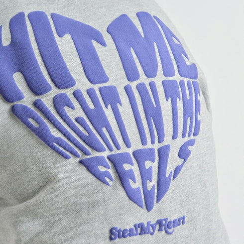 【MODISH GAZE】裏毛スウェット ハートロゴ発泡プリント