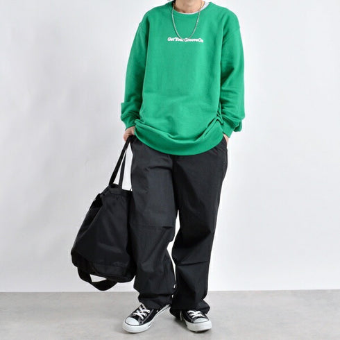 【MODISH GAZE】裏毛スウェット ハートロゴ発泡プリント