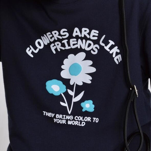 【MODISH GAZE】裏毛スウェット フラワー発泡プリント