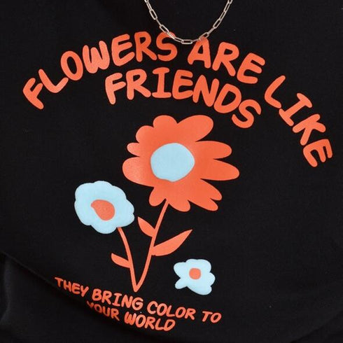 【MODISH GAZE】裏毛スウェット フラワー発泡プリント