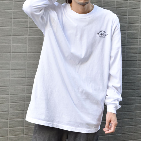 【MODISH GAZE】天竺ピグメント加工バンダナ プリント ロンT