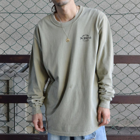 【MODISH GAZE】天竺ピグメント加工バンダナ プリント ロンT