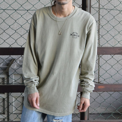 【MODISH GAZE】天竺ピグメント加工バンダナ プリント ロンT