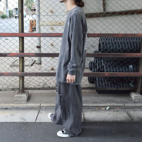 【MODISH GAZE】天竺ピグメント加工バンダナ プリント ロンT