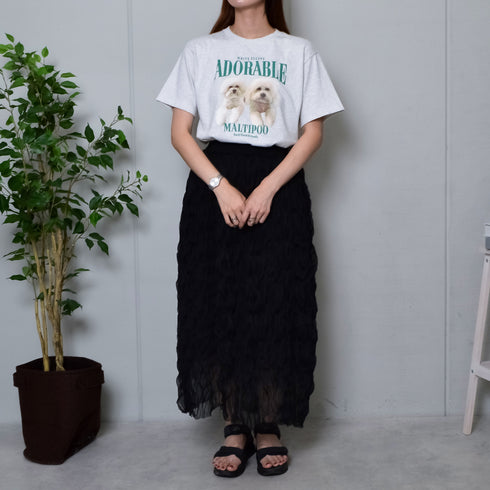 【MODISH GAZE】DOGプリントアニマルTシャツ