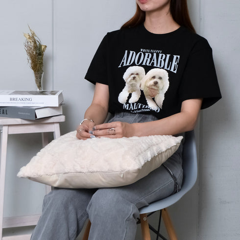 【MODISH GAZE】DOGプリントアニマルTシャツ