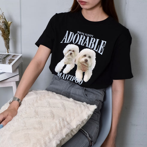 【MODISH GAZE】DOGプリントアニマルTシャツ