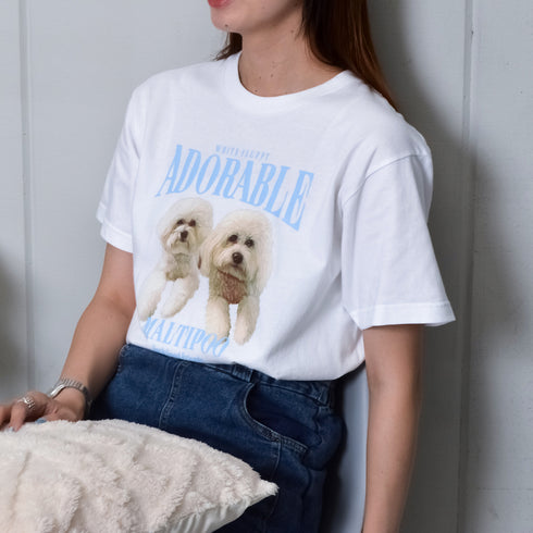 【MODISH GAZE】DOGプリントアニマルTシャツ