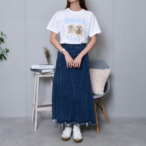 【MODISH GAZE】DOGプリントアニマルTシャツ