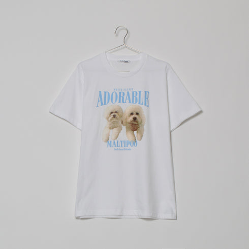 【MODISH GAZE】DOGプリントアニマルTシャツ