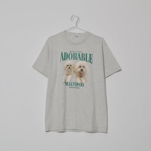 【MODISH GAZE】DOGプリントアニマルTシャツ