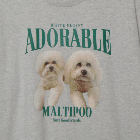 【MODISH GAZE】DOGプリントアニマルTシャツ