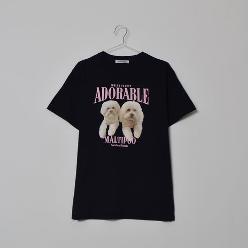 【MODISH GAZE】DOGプリントアニマルTシャツ