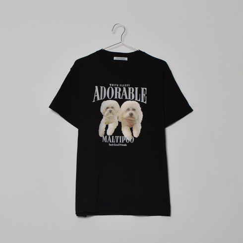 【MODISH GAZE】DOGプリントアニマルTシャツ