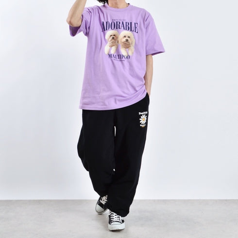 【MODISH GAZE】DOGプリントアニマルTシャツ