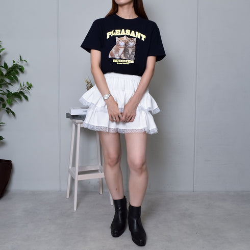 【MODISH GAZE】CATプリントアニマルTシャツ