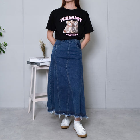 【MODISH GAZE】CATプリントアニマルTシャツ