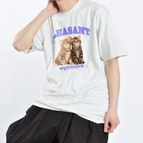 【MODISH GAZE】CATプリントアニマルTシャツ