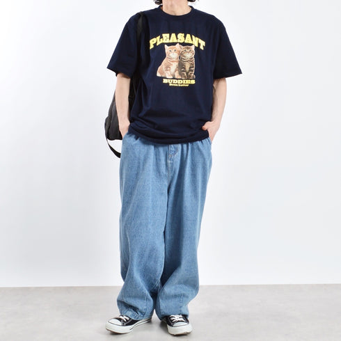 【MODISH GAZE】CATプリントアニマルTシャツ