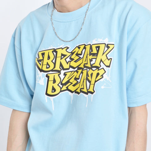 【MODISH GAZE】7.4スーパーヘビーオンス 発泡プリント グラフィック半袖Tシャツ BREAK BEAT