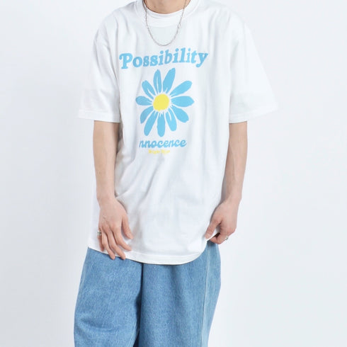 【MODISH GAZE】Possibilityデイジープリント Tシャツ