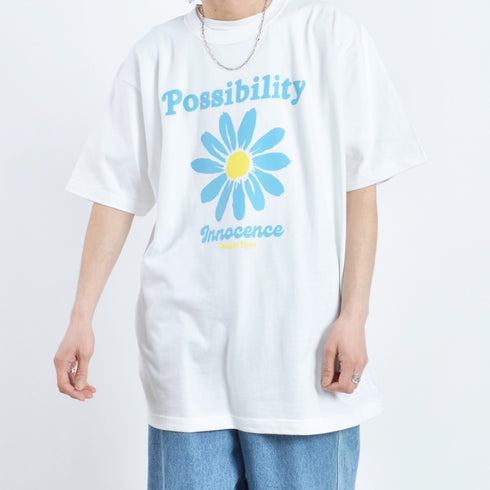 【MODISH GAZE】Possibilityデイジープリント Tシャツ