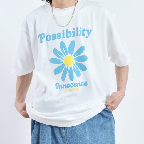 【MODISH GAZE】Possibilityデイジープリント Tシャツ