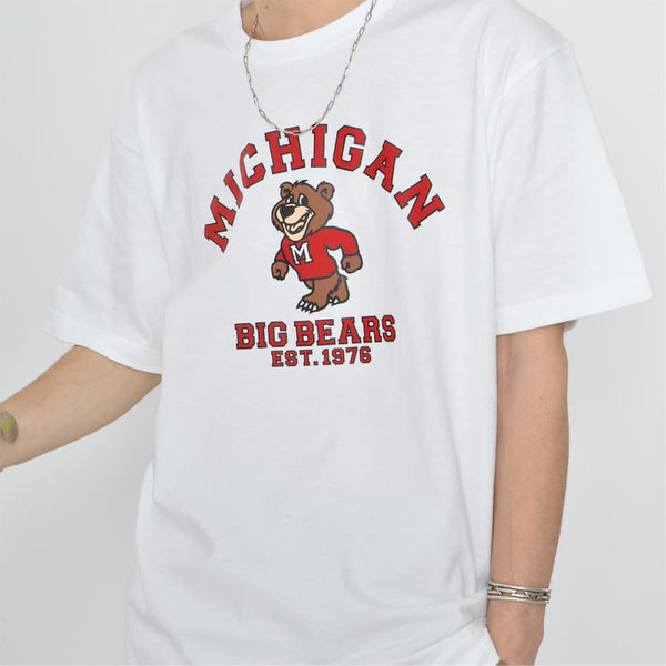 【MODISH GAZE】MICHIGANクマプリントTシャツ