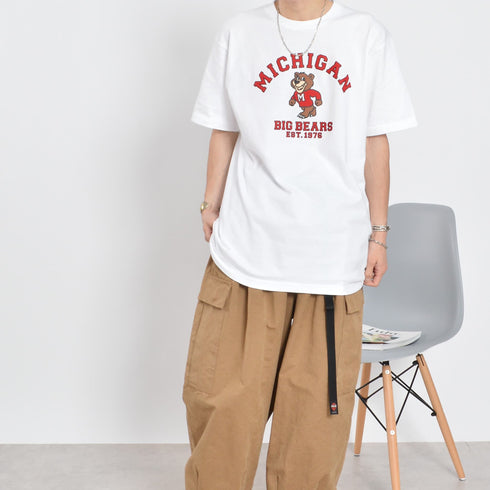 【MODISH GAZE】MICHIGANクマプリントTシャツ
