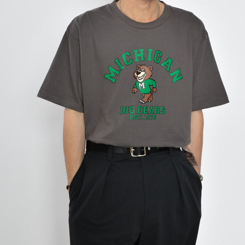 【MODISH GAZE】MICHIGANクマプリントTシャツ