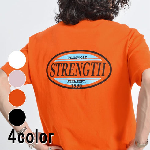 【MODISH GAZE】STRENGTHオーバルロゴTシャツ