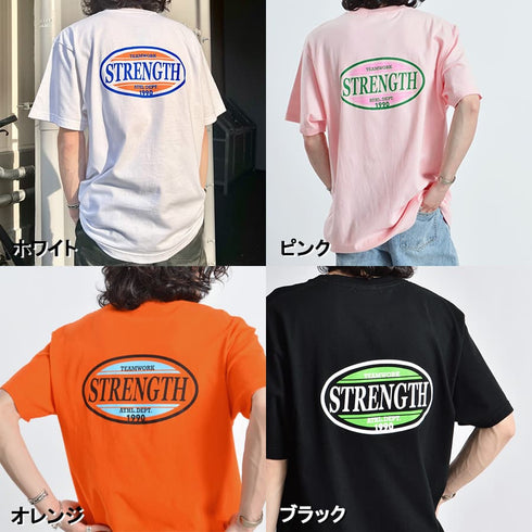 【MODISH GAZE】STRENGTHオーバルロゴTシャツ