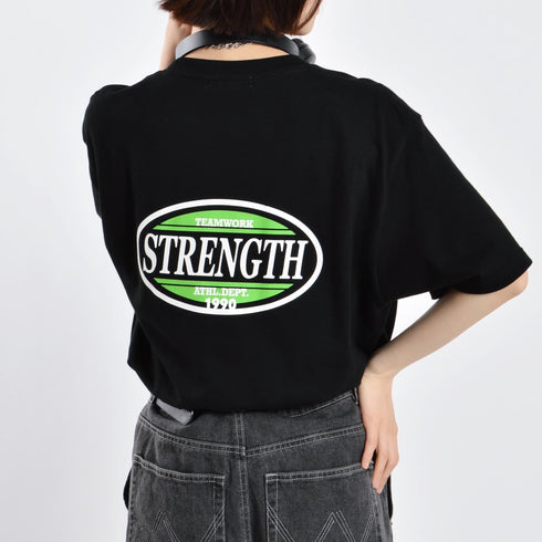 【MODISH GAZE】STRENGTHオーバルロゴTシャツ