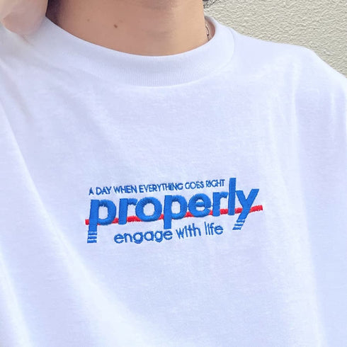 【MODISH GAZE】properly刺繍Tシャツ
