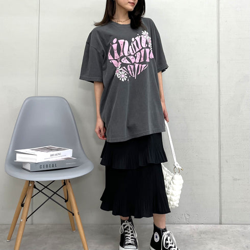 【MODISH GAZE】ハート ピグメントTシャツ