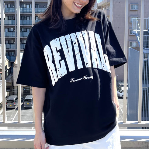 【RGY】REVIVAL 発泡PT ビッグシルエットTシャツ