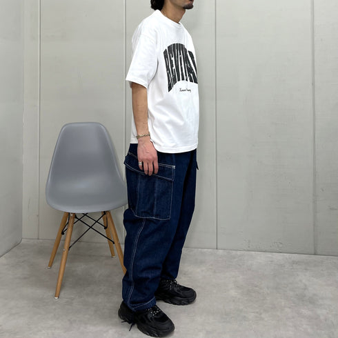 【RGY】REVIVAL 発泡PT ビッグシルエットTシャツ