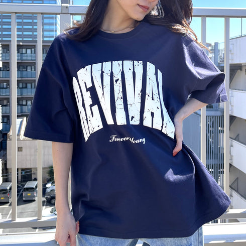 【RGY】REVIVAL 発泡PT ビッグシルエットTシャツ