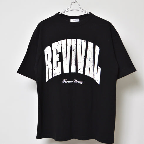 【RGY】REVIVAL 発泡PT ビッグシルエットTシャツ