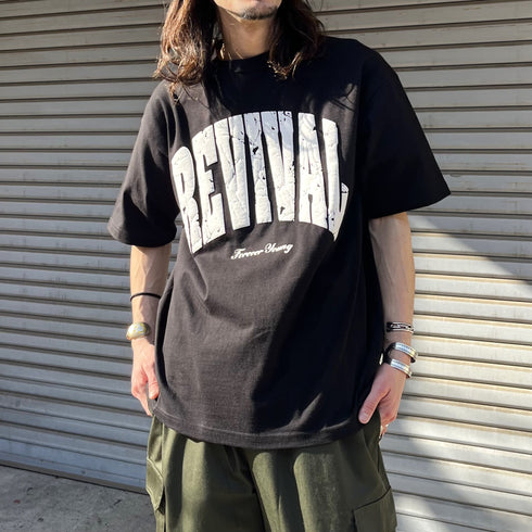 【RGY】REVIVAL 発泡PT ビッグシルエットTシャツ