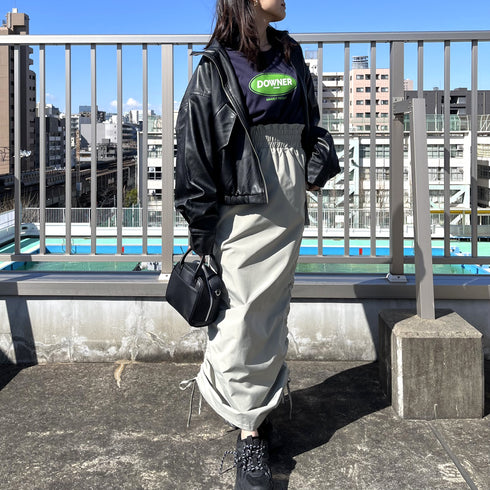 【RGY】DOWNER オーバルロゴ ビッグシルエットTシャツ