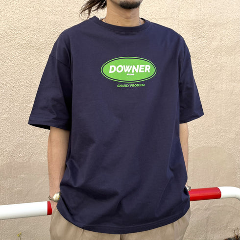 【RGY】DOWNER オーバルロゴ ビッグシルエットTシャツ