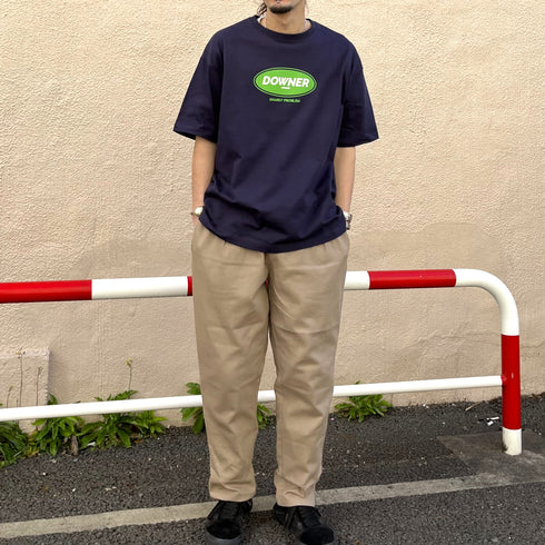 【RGY】DOWNER オーバルロゴ ビッグシルエットTシャツ