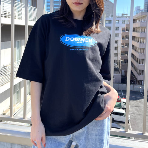 【RGY】DOWNER オーバルロゴ ビッグシルエットTシャツ