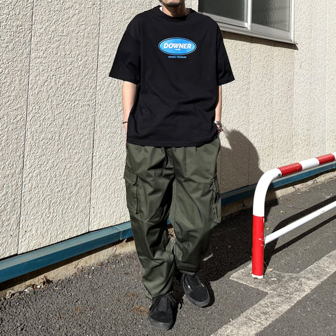 【RGY】DOWNER オーバルロゴ ビッグシルエットTシャツ