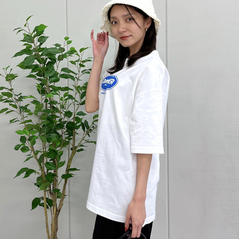 【RGY】DOWNER オーバルロゴ ビッグシルエットTシャツ