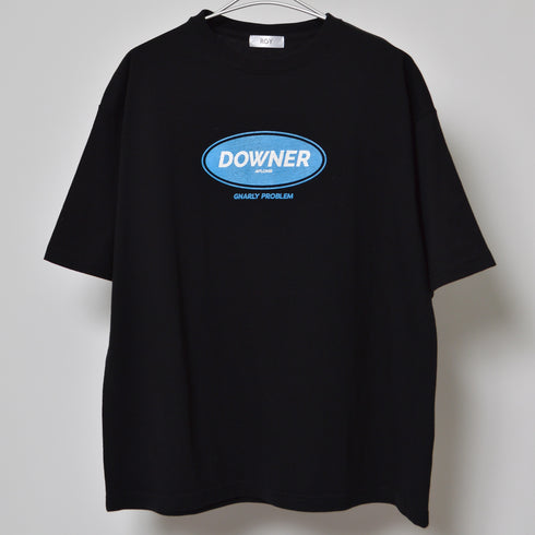 【RGY】DOWNER オーバルロゴ ビッグシルエットTシャツ