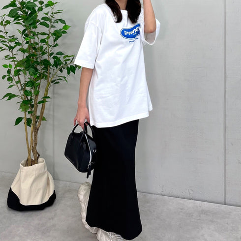 【RGY】DOWNER オーバルロゴ ビッグシルエットTシャツ