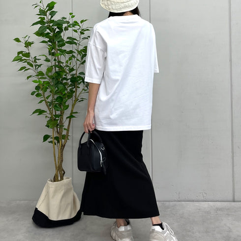 【RGY】DOWNER オーバルロゴ ビッグシルエットTシャツ